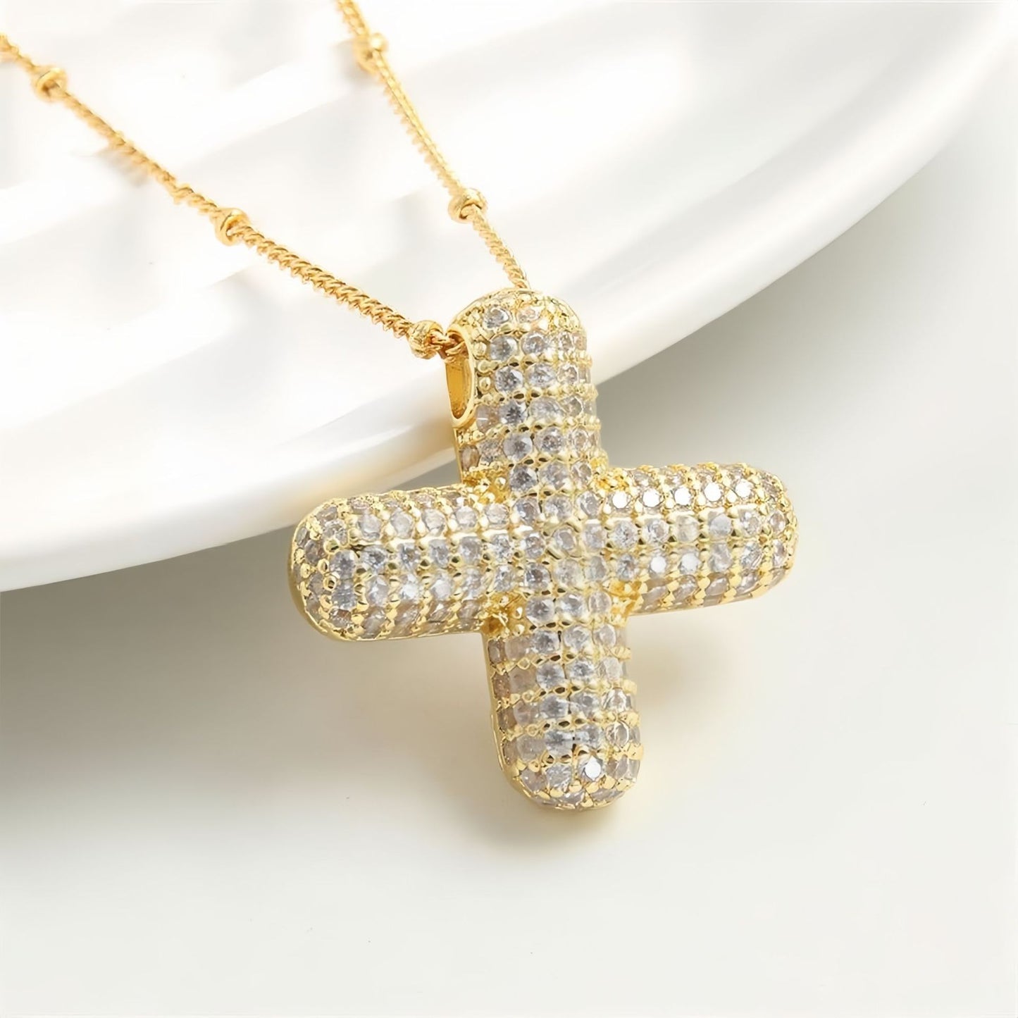 A-Z Sparkly Bubble Initial Necklace