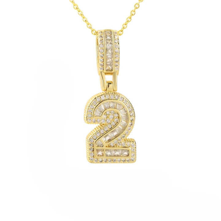 Diamond Number Necklace
