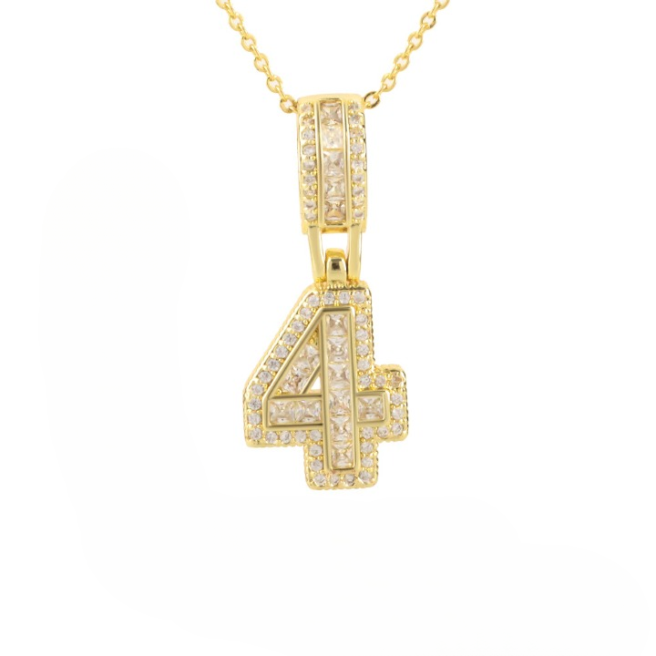 Diamond Number Necklace