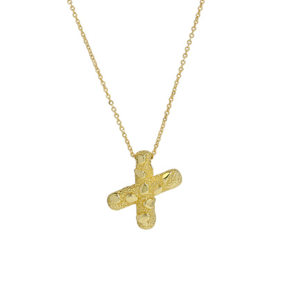 A-Z Textured Bubble Initial Necklace