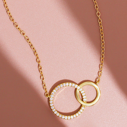 Double Circle Statement Necklace