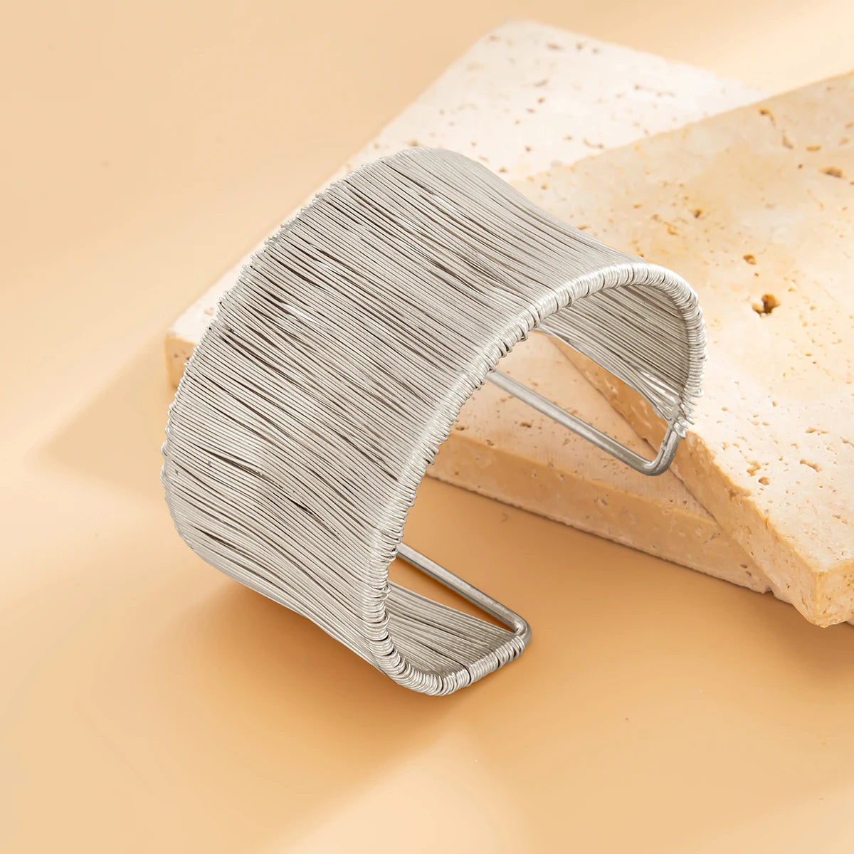 Silk Striped Cuff Bracelet