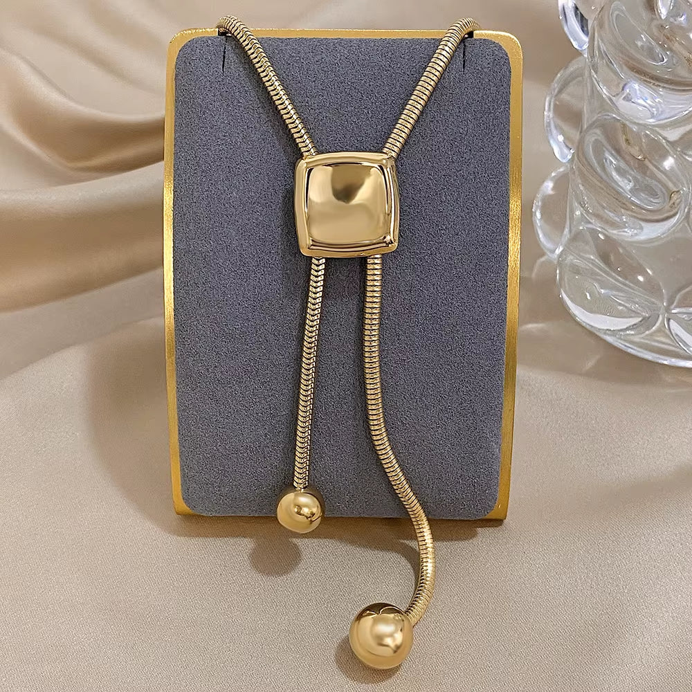 Square Ball Snake Chain Necklace – Jewelri