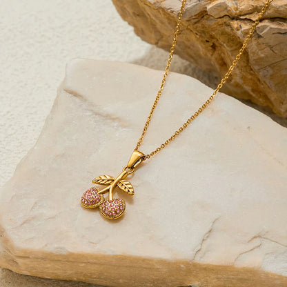 18K Cherry Blossom Necklace Stack