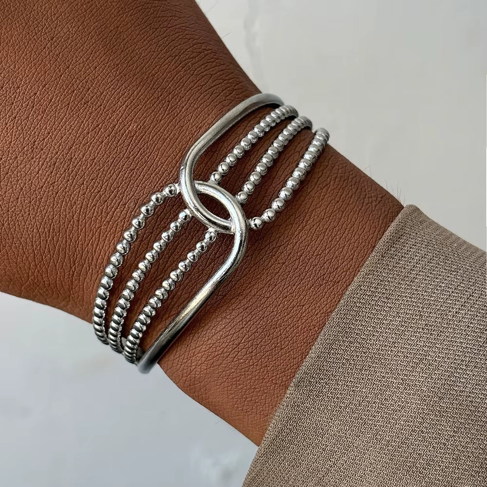 Ball Wave Cuff Bracelet