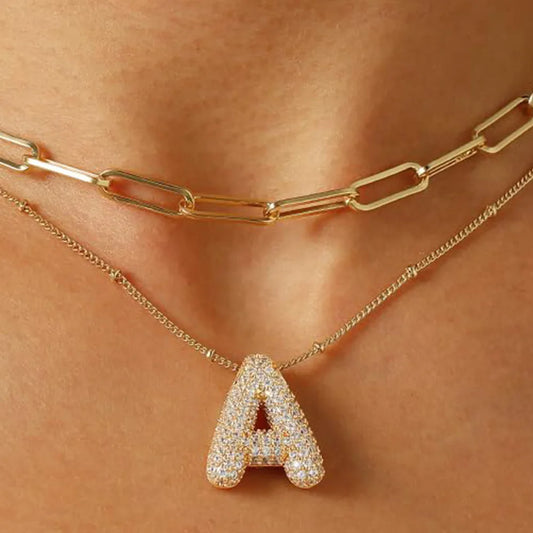 Sparkly Letter Necklace