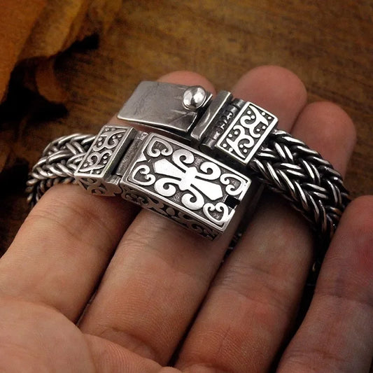 Personality Woven Silver Bracelet