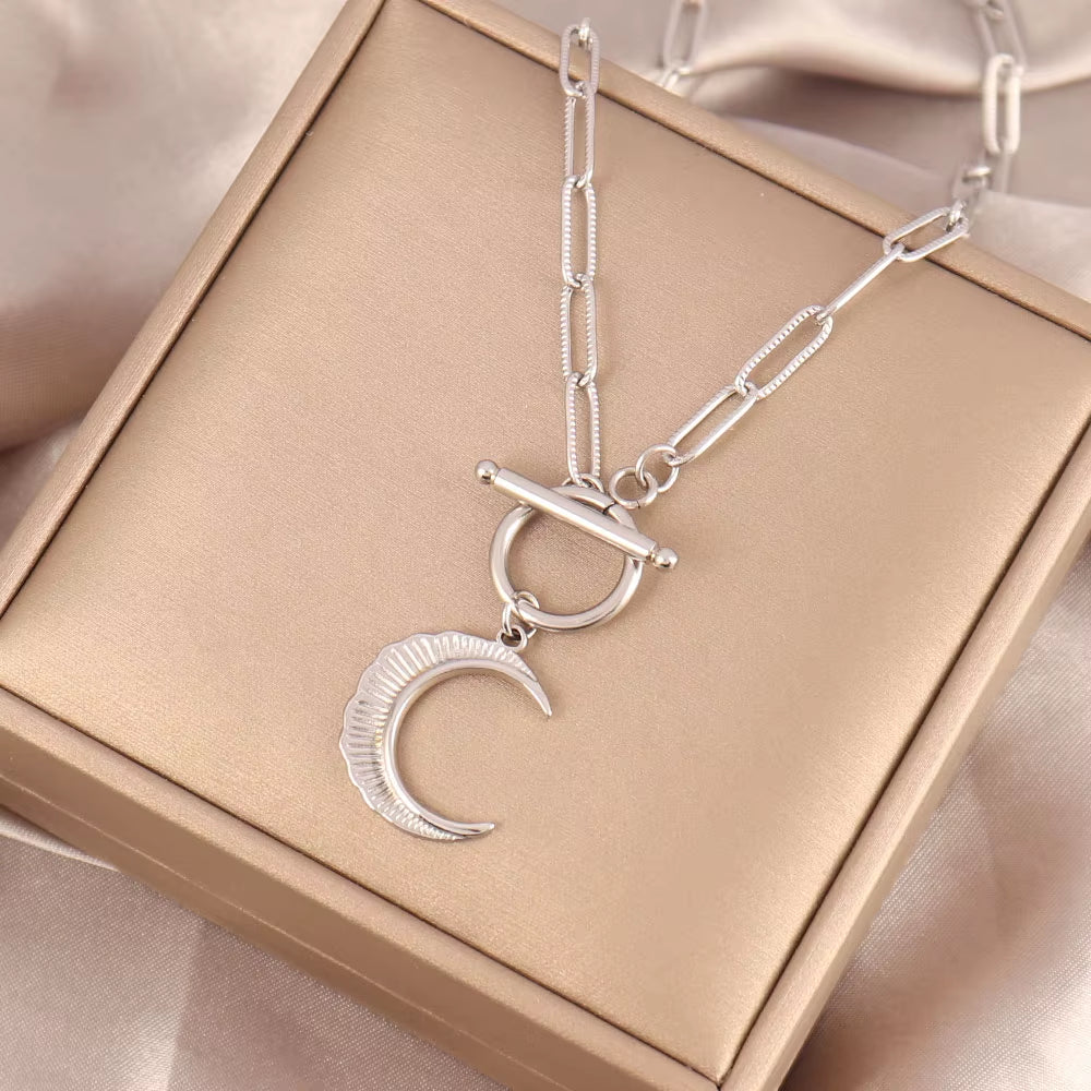 Moon Toggle Necklace
