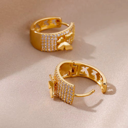 Butterfly Hoop Earrings