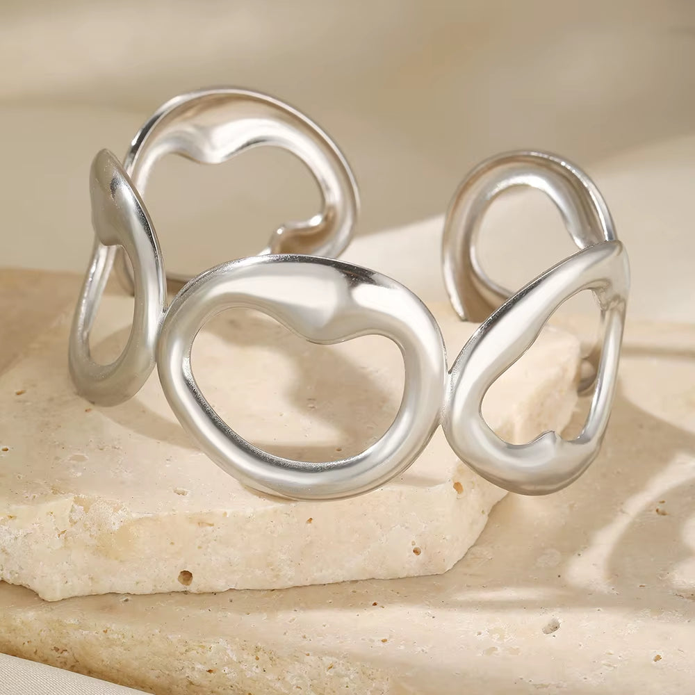 Open Circle Bangle Bracelet