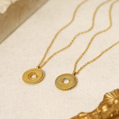 Spiral Disc Necklace
