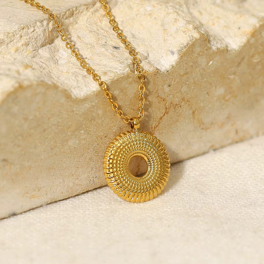 Spiral Disc Necklace