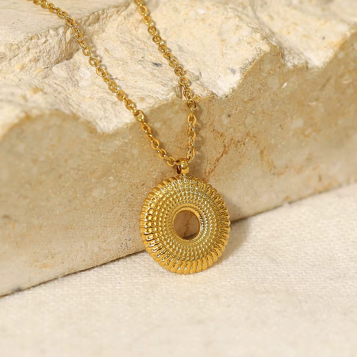 Spiral Disc Necklace