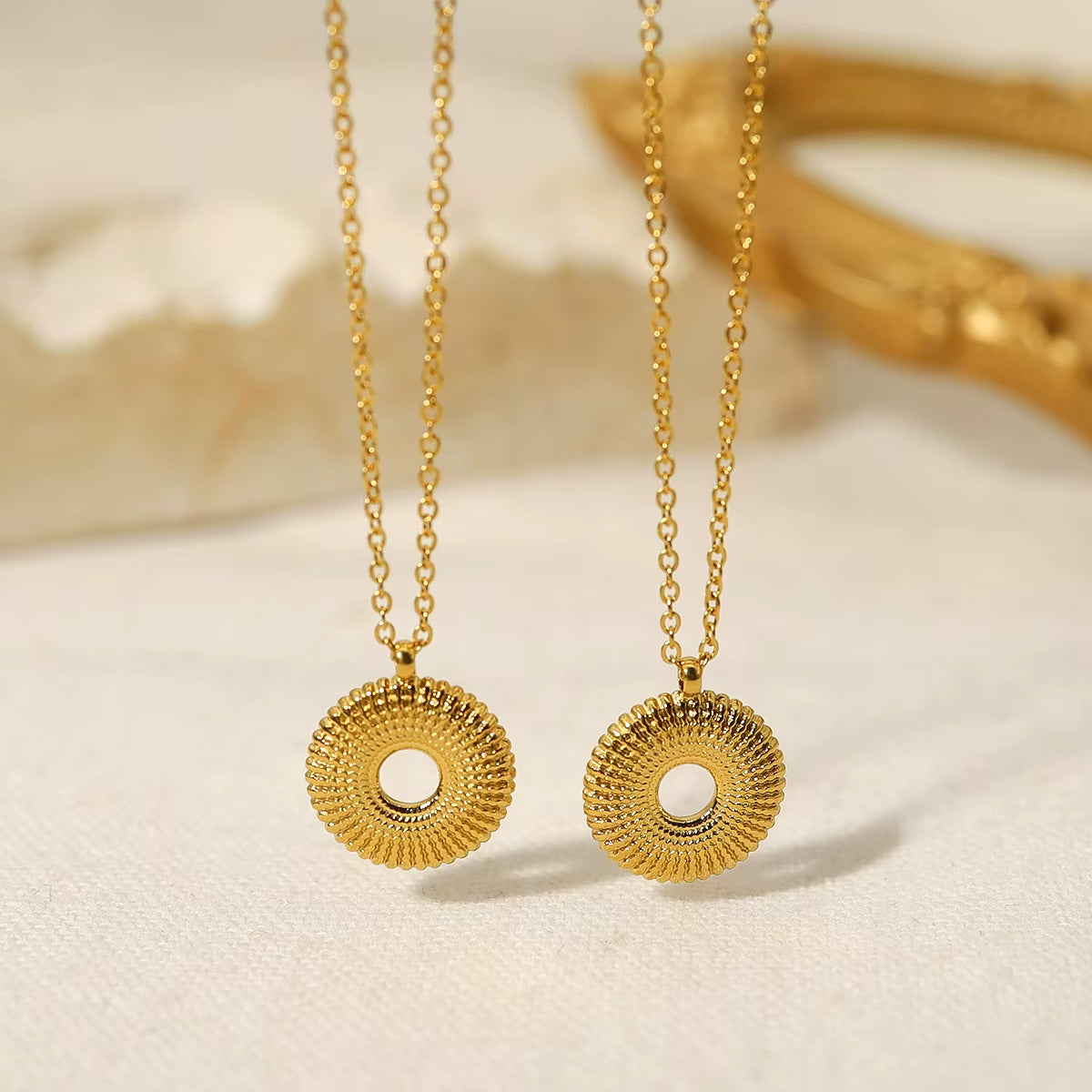 Spiral Disc Necklace