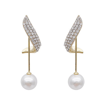 Long Tassel Ball Pearl Earrings