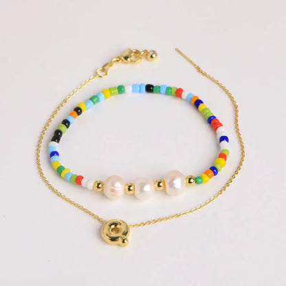 A-Z Initial Pearl Bracelet