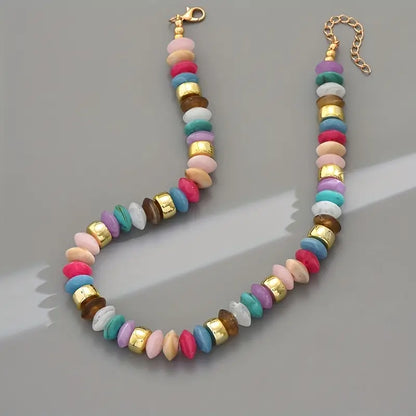 Bold Beaded Rainbow Necklace