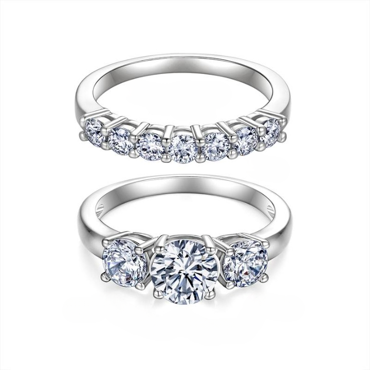 2 Carat Moissanite Ring Set