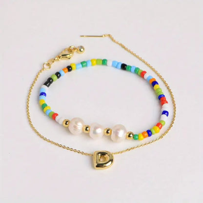 A-Z Initial Pearl Bracelet