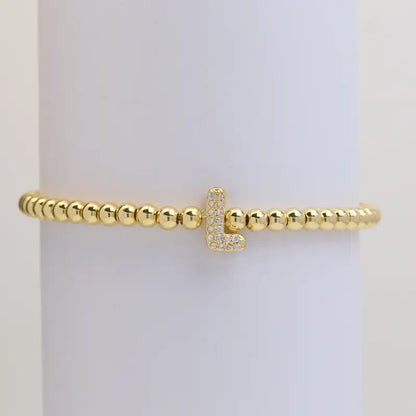 A-Z Bubble Initial Beaded Bracelet