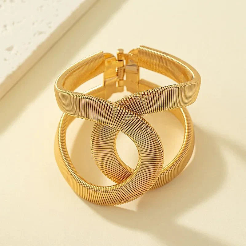 Chunky Spiral Cuff Bracelet
