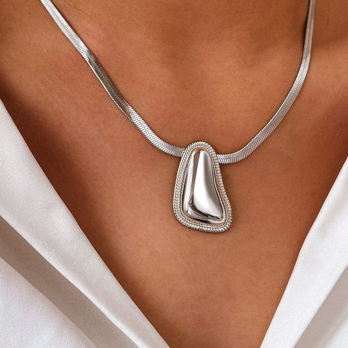 Triangle Snake Chain Necklace