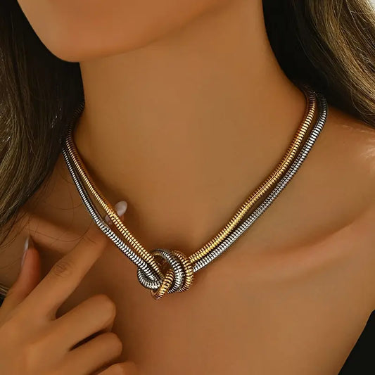 Twisted Snake Chain Knot Necklace