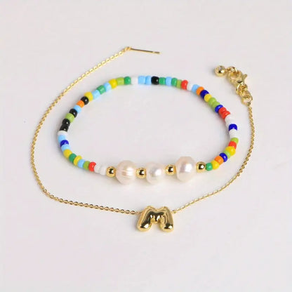 A-Z Initial Pearl Bracelet