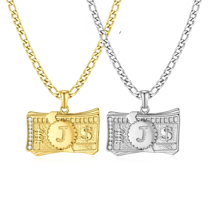 Luxe Dollar Initial Necklace