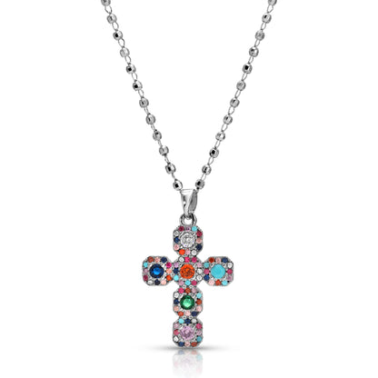 Icy Cross Necklace