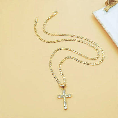 Diamond Jesus Cross Necklace