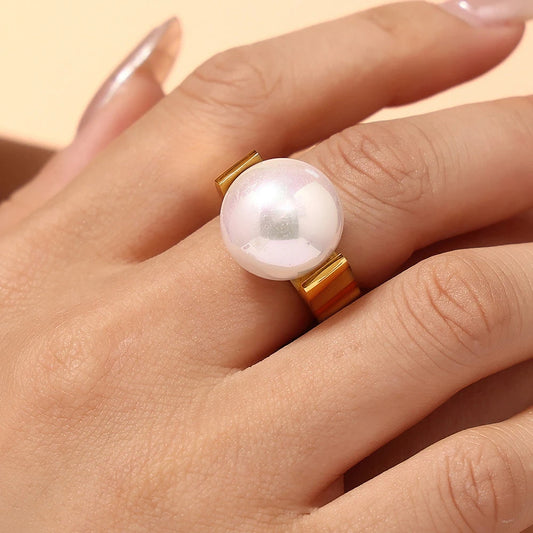 Y Shaped Pearl Ring