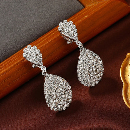 Long Tassel Water Drop Earrings Set