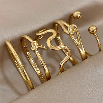 5pc Slim Knot Bracelet Stack