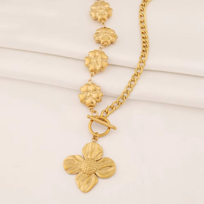 Flower Toggle Necklace