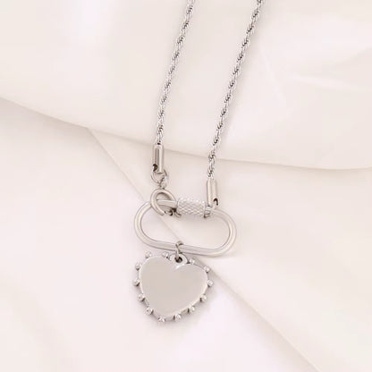 Carabiner Heart Statement Necklace