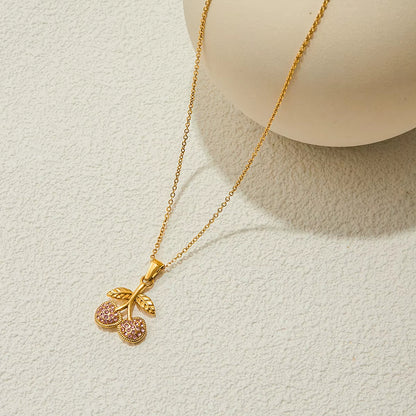 18K Cherry Blossom Necklace Stack