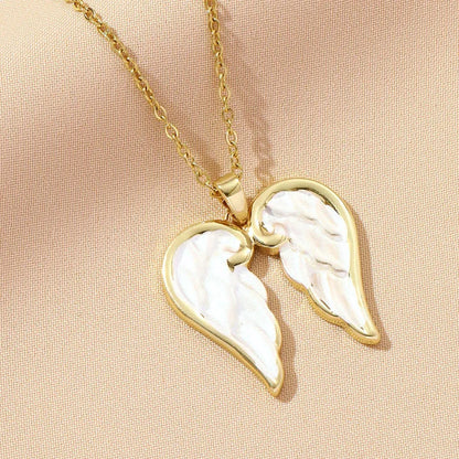 Pearl Angel Wing Necklace