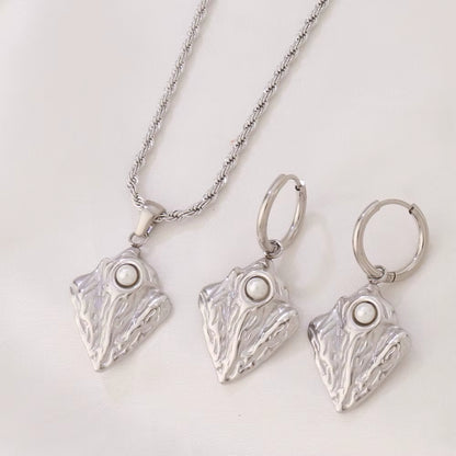 Pearl Triangle Jewelry Set