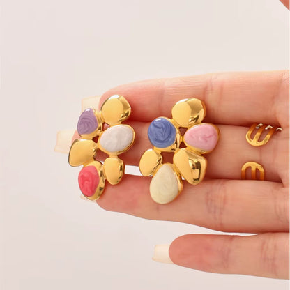 Irregular Flower Stud Earrings