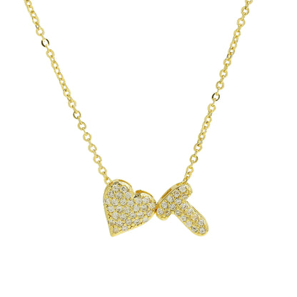 A-Z Tiny Heart Initial Necklace