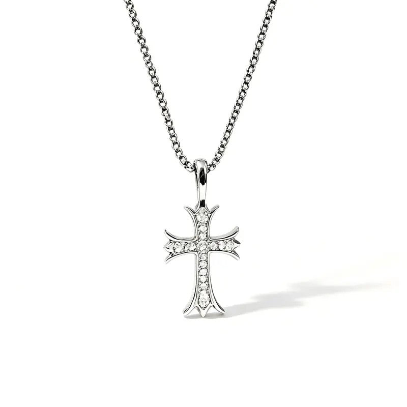 Bold Pave Cross Necklace
