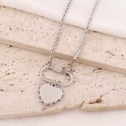 Carabiner Heart Statement Necklace