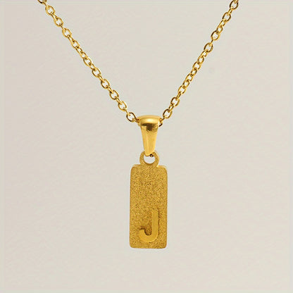 A-Z Gold Block Initial Necklace