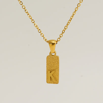 A-Z Gold Block Initial Necklace