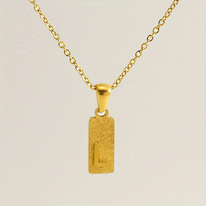 A-Z Gold Block Initial Necklace