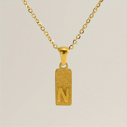 A-Z Gold Block Initial Necklace