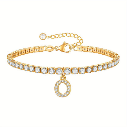 A-Z Diamond Initial Tennis Bracelet