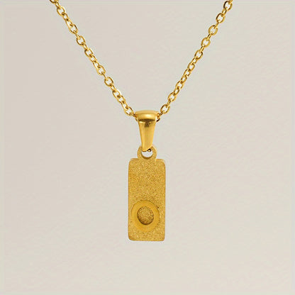 A-Z Gold Block Initial Necklace