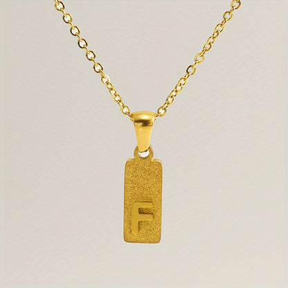 A-Z Gold Block Initial Necklace